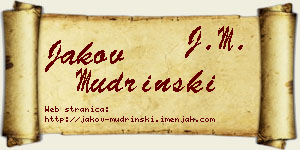Jakov Mudrinski vizit kartica